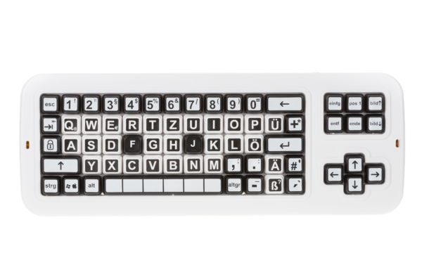 Clevy Kontrasttastatur mit unterschiedlichen schwarz weißen Farbgebungen. USB Anschluss .