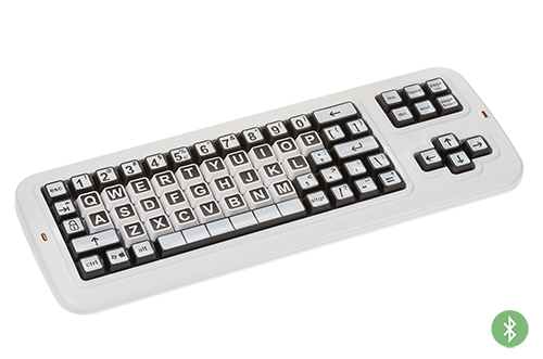 Bluetooth Clevy Kontrasttastatur mit unterschiedlichen schwarz weißen Farbgebungen