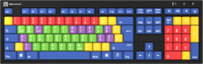 Logickeyboard – Lerntastatur farbcodiert inkl. LED Lampe