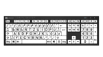 Logickeyboard Blindentastatur mit Brailleschrift, weißen Tasten und schwarzer Schrift - PC