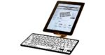 Mini Bluetooth Großschrifttastatur PC mit weißen Tasten und schwarzen Buchstaben