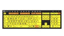 Logickeyboard Nero Slimline schwarz/gelb - Windows barrierearm