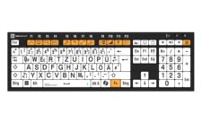 Logickeyboard Nero Slimline schwarz/weiß - Windows barrierearm